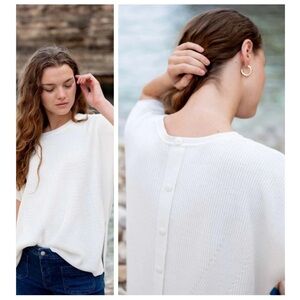 Mer Sea Camden Crewneck Sweater in White